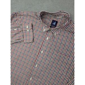 Johnnie O Mens Size XL Multi Check Long Sleeve Button Down Shirt Santa Monica CA